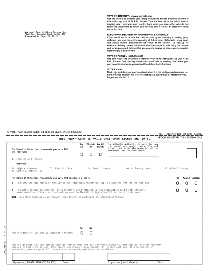 NBH Final Proxy Card